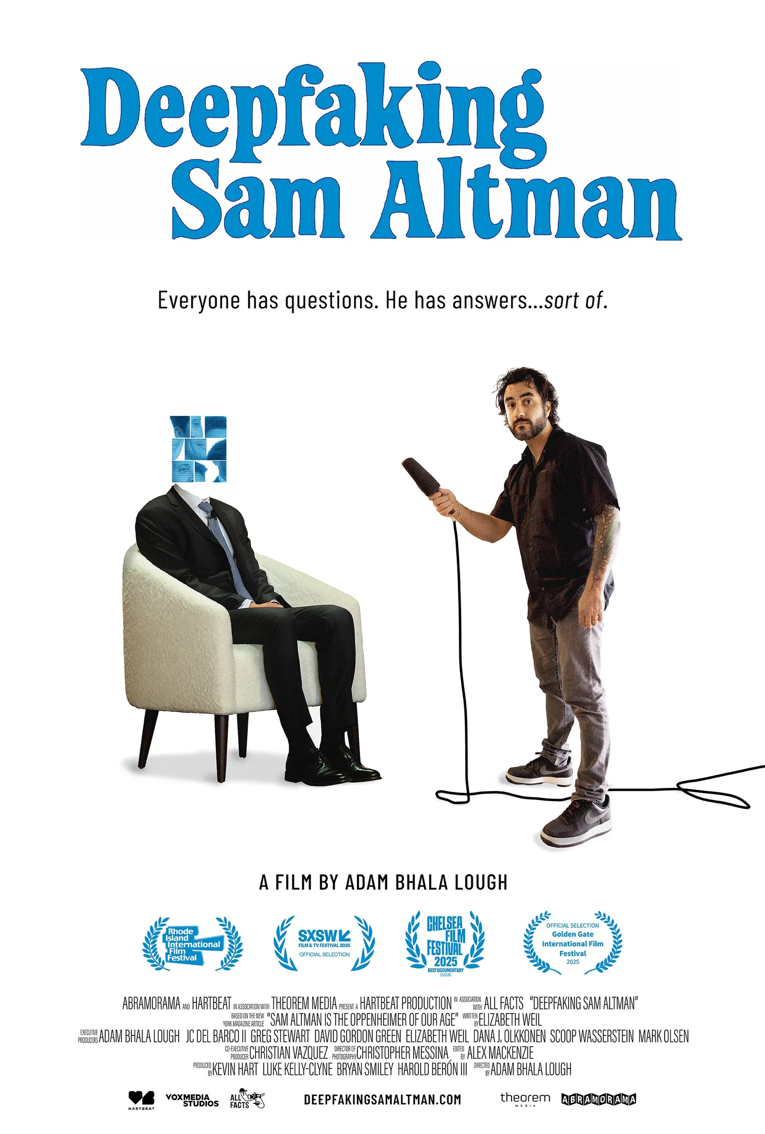 Deepfaking Sam Altman documentary screening flyer