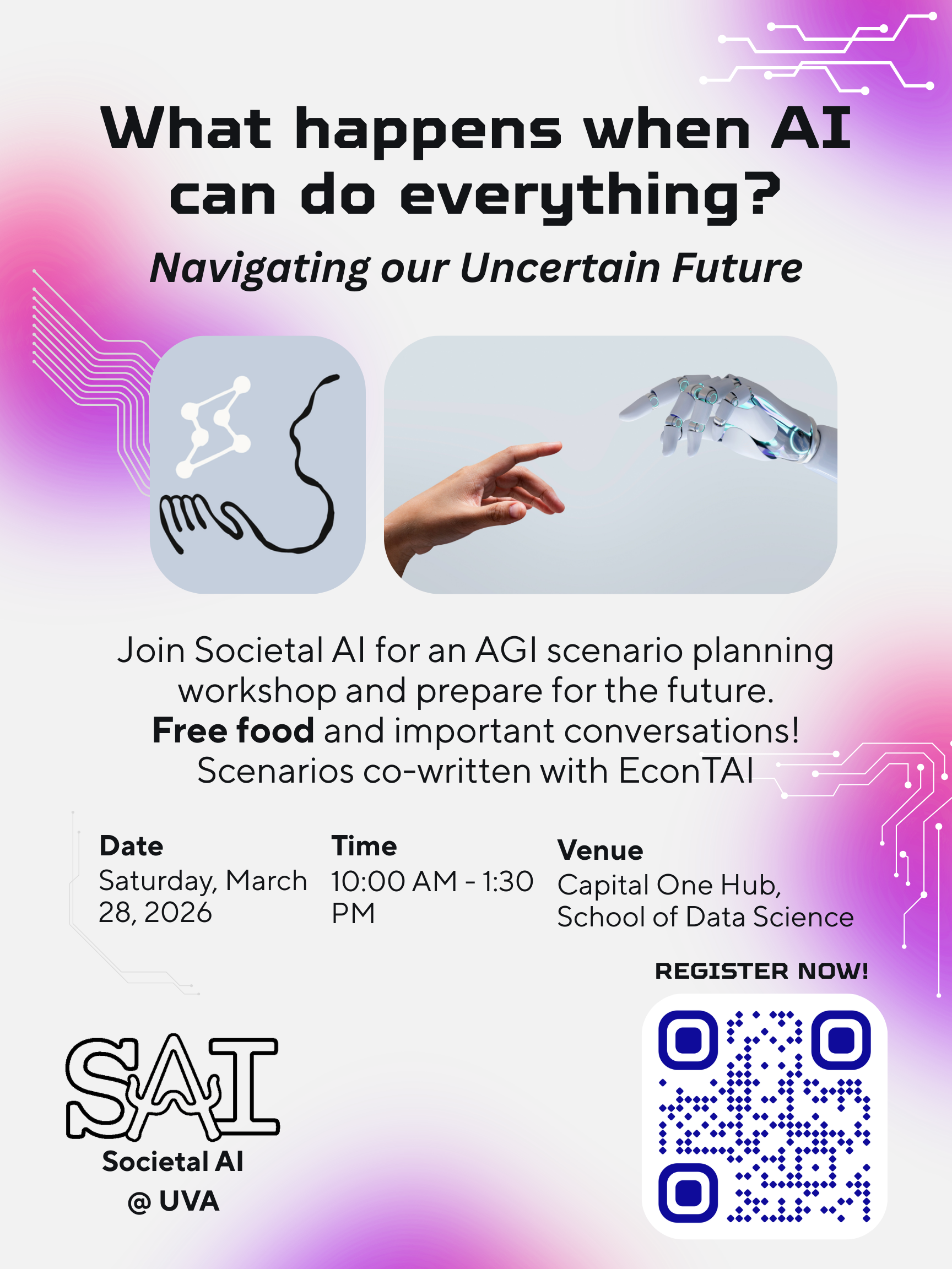 What Happens When AI Can Do Everything event flyer