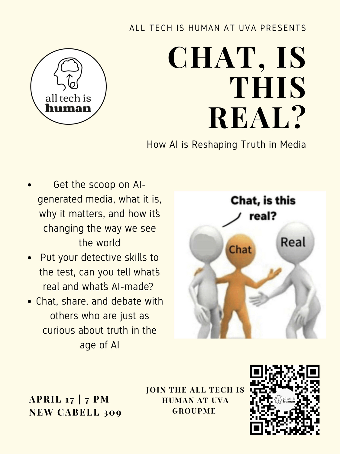 Chat Is This Real event flyer