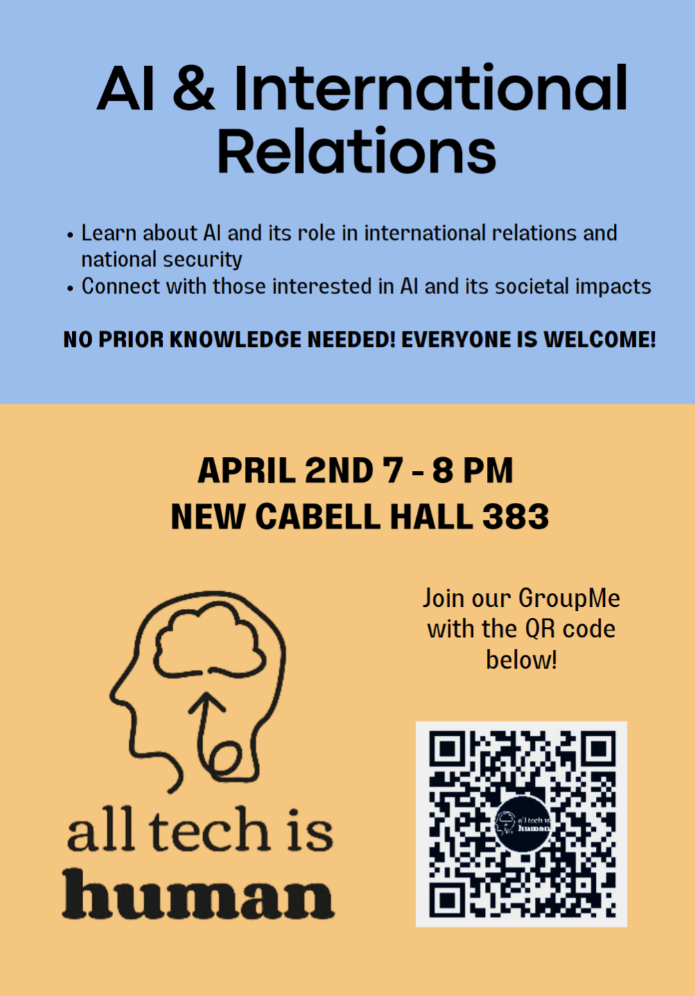 AI and International Relations event flyer