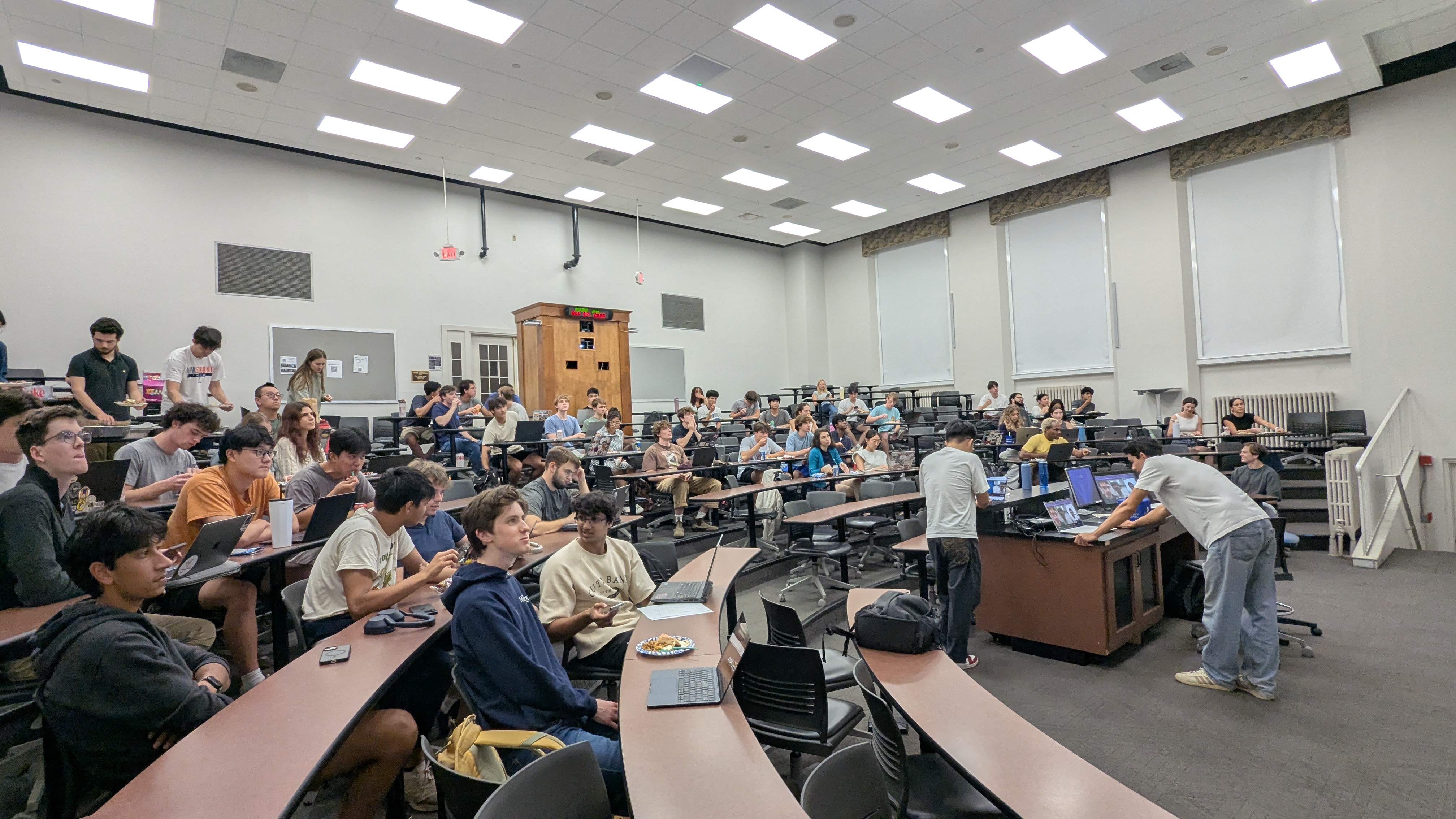 Packed lecture hall for Eli Lifland's AI 2027 talk