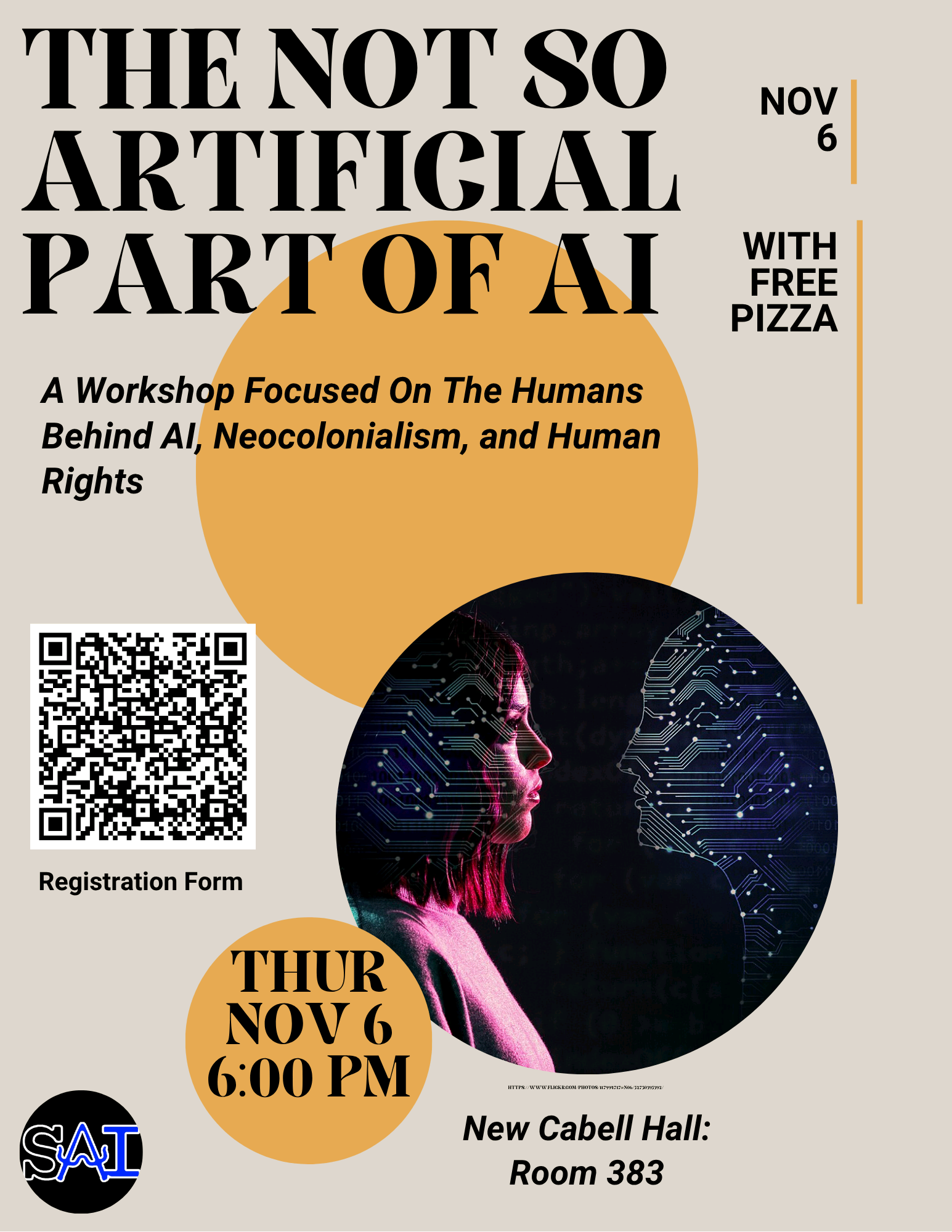 The Not So Artificial Part of AI event flyer